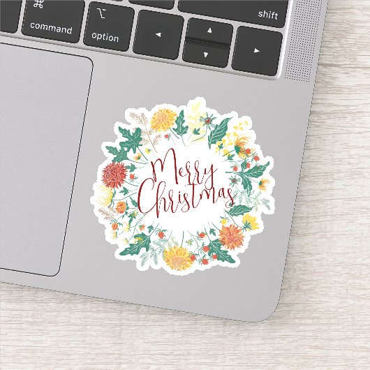 Frohe Weihnachtsfeiertage Neues Jahr Aufkleber (Detail)