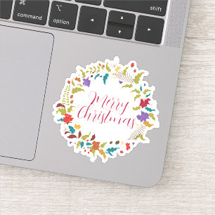 Frohe Weihnachtsfeiertage Neues Jahr Aufkleber