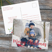 Frohe Weihnachtsfeiertage Niedliche festliche Stri Feiertagspostkarte