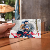 Frohe Weihnachtsfeiertage Niedliche festliche Stri Feiertagspostkarte