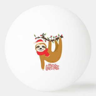 Frohe Weihnachtsfeiertage Niedlicher Feiertag Tischtennisball