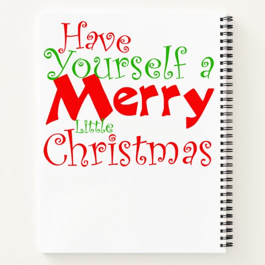 Frohe Weihnachtsfeiertage Notizbuch (Rückseite)