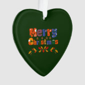 Frohe Weihnachtsfeiertage Ornament (Vorderseite)