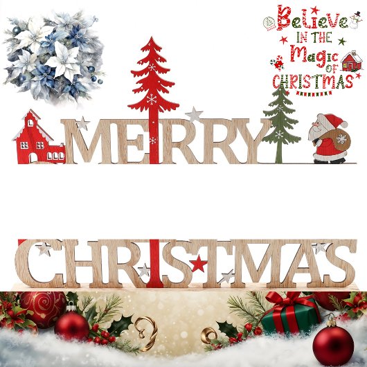 Frohe Weihnachtsfeiertage Ornament Karte