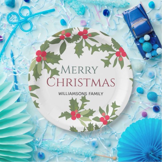 Frohe Weihnachtsfeiertage Pappteller (Party)