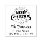 Frohe Weihnachtsfeiertage Persönliche Rücksendeadr Permastempel (Design)