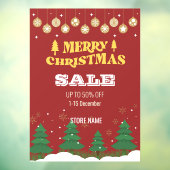 Frohe Weihnachtsfeiertage Pine Tree 50Off Verkaufs Fensteraufkleber (Blatt 3)