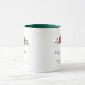 Frohe Weihnachtsfeiertage Poinsettia Custom Tasse (Zentrum)