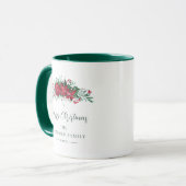Frohe Weihnachtsfeiertage Poinsettia Custom Tasse (Vorderseite Links)