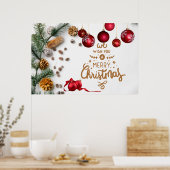 Frohe Weihnachtsfeiertage Poster (Küche)