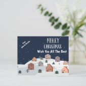 Frohe Weihnachtsfeiertage Postkarte Design Vorlage (Stehend Vorderseite)