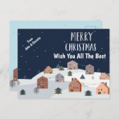 Frohe Weihnachtsfeiertage Postkarte Design Vorlage (Vorne/Hinten)