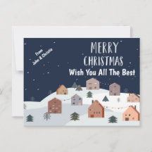 Frohe Weihnachtsfeiertage Postkarte Design Vorlage