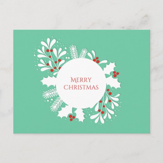 Frohe Weihnachtsfeiertage Postkarte. Postkarte (Vorderseite)