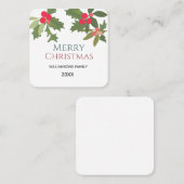 Frohe Weihnachtsfeiertage          Quadratische Visitenkarte (Vorne/Hinten)