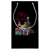 Frohe Weihnachtsfeiertage Raindeer Kleine Geschenktüte (Rückseite)