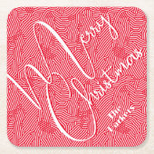 Frohe Weihnachtsfeiertage Rechteckiger Pappuntersetzer (Vorderseite)