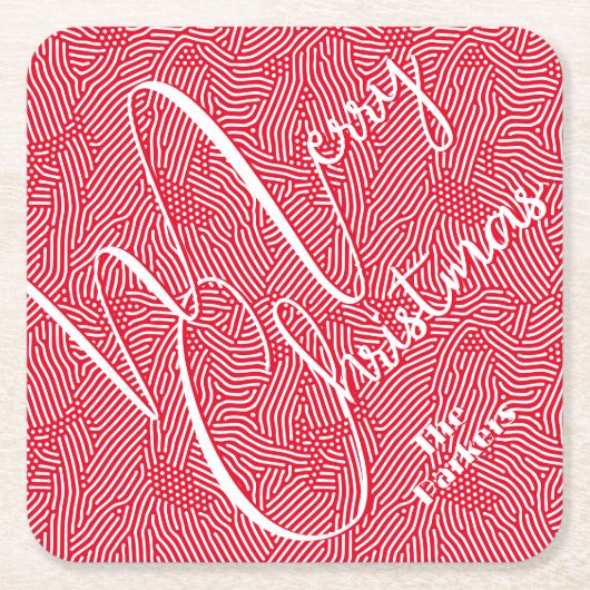 Frohe Weihnachtsfeiertage Rechteckiger Pappuntersetzer (Vorderseite)