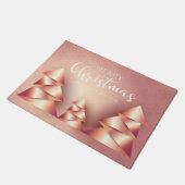 Frohe Weihnachtsfeiertage Rosa KALIGRAPHIE Schneef Fußmatte (Schrägansicht)