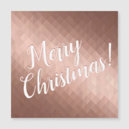Frohe Weihnachtsfeiertage Rose Gold saisonale Text Magnetkarte