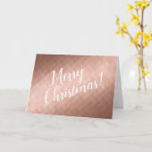 Frohe Weihnachtsfeiertage Rose goldene Chic saison Karte (Gelbe Blume)