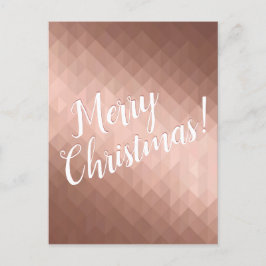 Frohe Weihnachtsfeiertage Rose goldene Chic saison Postkarte