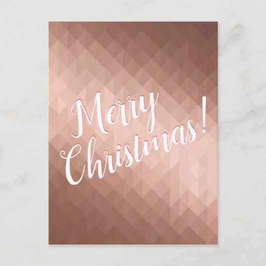 Frohe Weihnachtsfeiertage Rose goldene Chic saison Postkarte (Vorderseite)