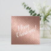 Frohe Weihnachtsfeiertage Rose goldenes Design (Stehend Vorderseite)