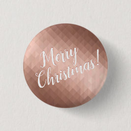 Frohe Weihnachtsfeiertage Rose goldenes Design Button