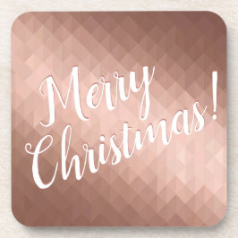 Frohe Weihnachtsfeiertage Rose goldenes Design Getränkeuntersetzer