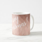 Frohe Weihnachtsfeiertage Rose goldenes Design Kaffeetasse (VorderseiteRechts)