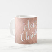 Frohe Weihnachtsfeiertage Rose goldenes Design Kaffeetasse (Vorderseite Links)