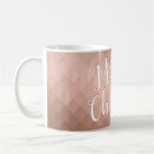 Frohe Weihnachtsfeiertage Rose goldenes Design Kaffeetasse (Links)