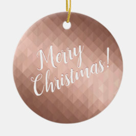 Frohe Weihnachtsfeiertage Rose goldenes Design Keramik Ornament