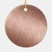 Frohe Weihnachtsfeiertage Rose goldenes Design Keramik Ornament (Hinten)
