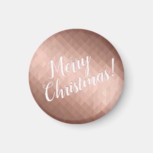 Frohe Weihnachtsfeiertage Rose goldenes Design Magnet (Vorne)