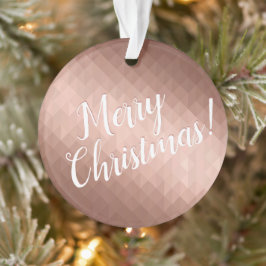 Frohe Weihnachtsfeiertage Rose goldenes Design Ornament