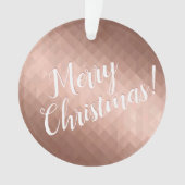 Frohe Weihnachtsfeiertage Rose goldenes Design Ornament (Vorderseite)