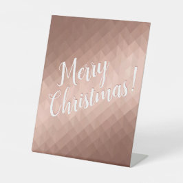 Frohe Weihnachtsfeiertage Rose Goldtext Sockelschild