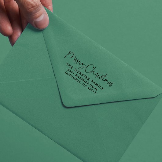 Frohe Weihnachtsfeiertage Rücksendeadresse Permastempel