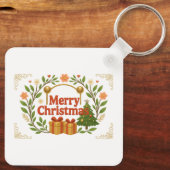 Frohe Weihnachtsfeiertage Schlüsselanhänger (Rückseite)