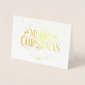 Frohe Weihnachtsfeiertage Schneeflocken Elegantes  Folienkarte (Vorderseite)