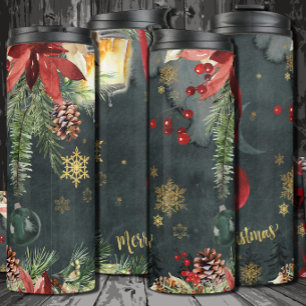 Frohe Weihnachtsfeiertage Splendor Thermosbecher