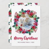 Frohe Weihnachtsfeiertage Strumpf Blumenkohl Foto Feiertagskarte (Vorne/Hinten)