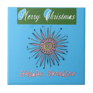 Frohe Weihnachtsfeiertage Sunshine Collection Fliese