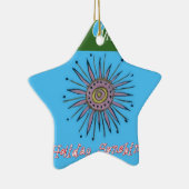 Frohe Weihnachtsfeiertage Sunshine Collection Keramikornament (Rechts)