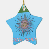 Frohe Weihnachtsfeiertage Sunshine Collection Keramikornament (Links)