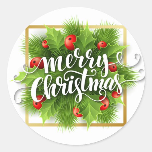 Frohe Weihnachtsfeiertage Umschlag Aufkleber (Vorderseite)