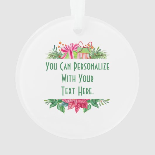 Frohe Weihnachtsfeiertage und Streifen Ornament (Rückseite)