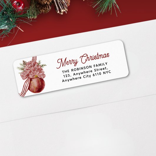 Frohe Weihnachtsfeiertage Wasserfarbe Rote Ornamen